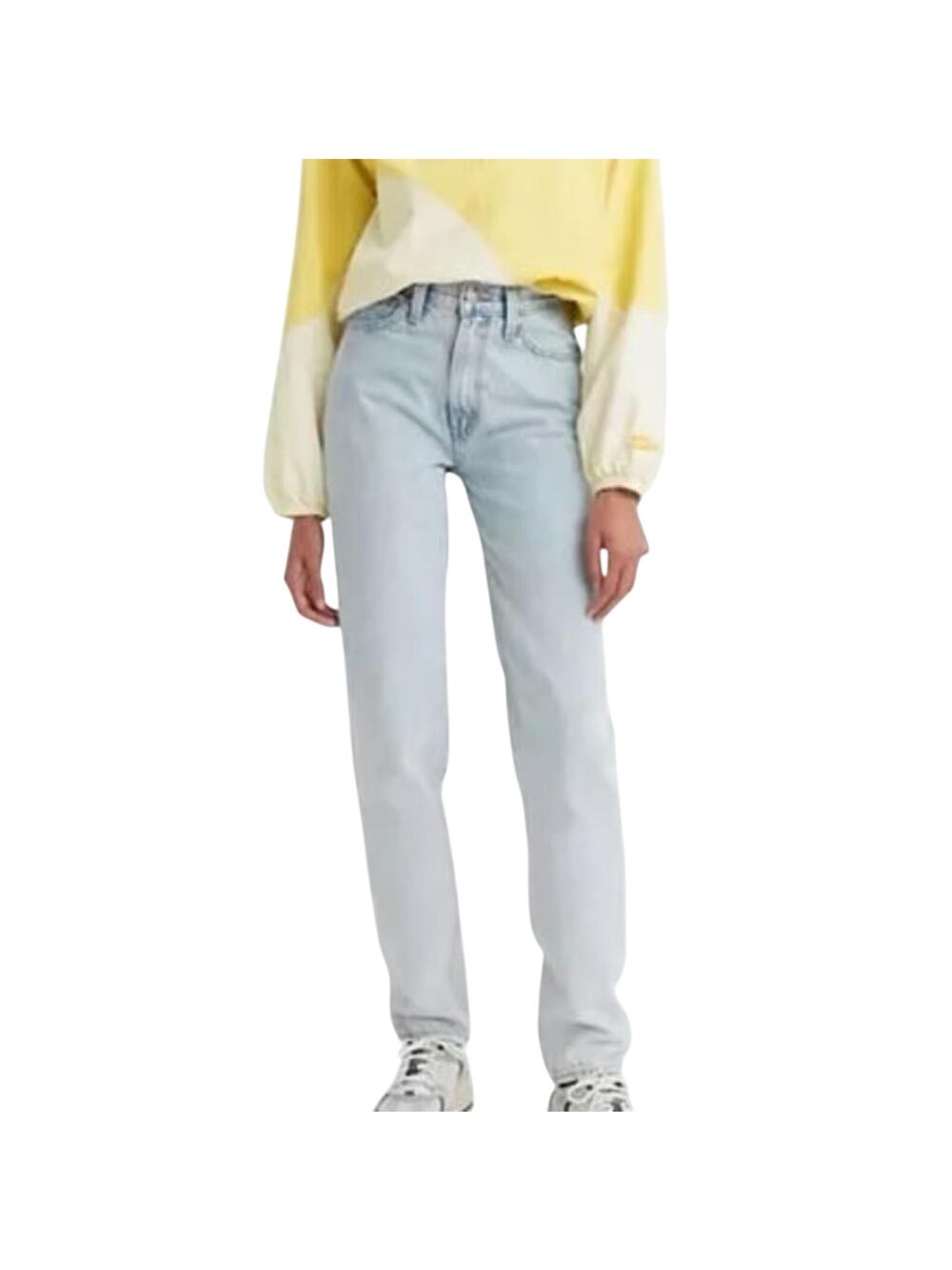 Levis 80s Mom Jeans Dont Be Frayed Light Wash High Rise Tapered Denim Size 24
